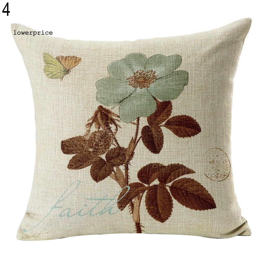 LP_Vintage Flower Style Pillow Case Bed Sofa Square Throw Cushion Cover Home Decor