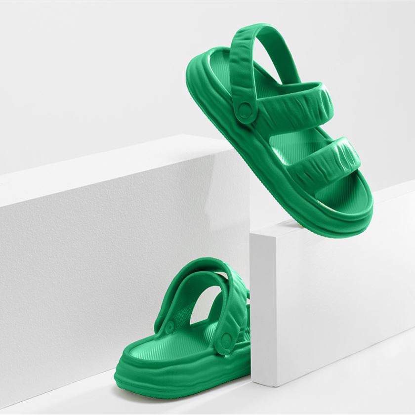 Sandal Nữ Quai Nhún Màu Sắc Trendy