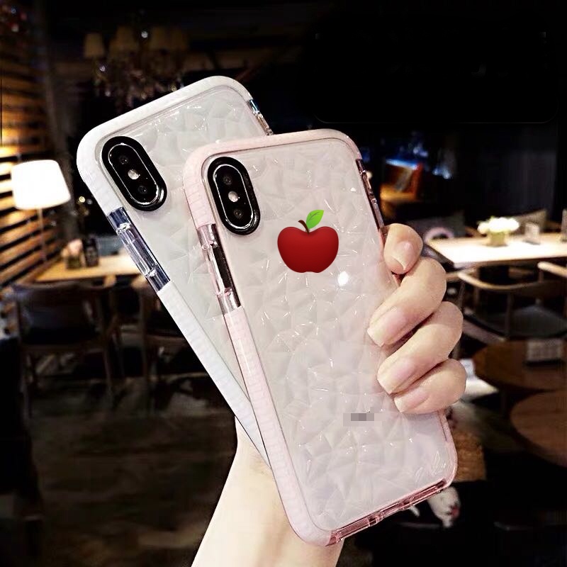 Ốp điện thoại TPU mềm siêu mỏng kết cấu kim cương cho for Iphone 6s 7 8 Plus X XR XS Max