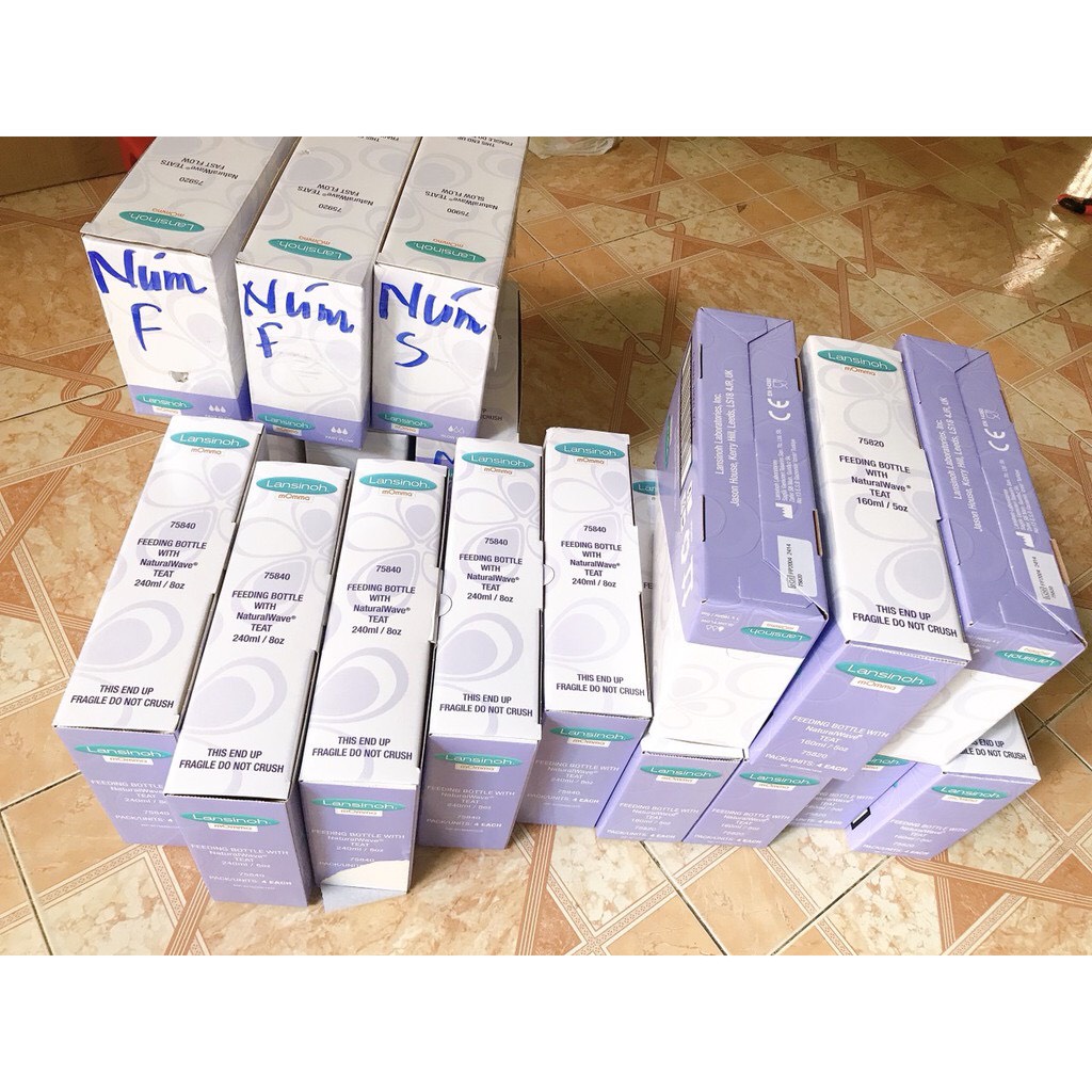 Bình sữa lansinoh - bình sữa cho bé hàng nguyên hộp (160ml/240ml)