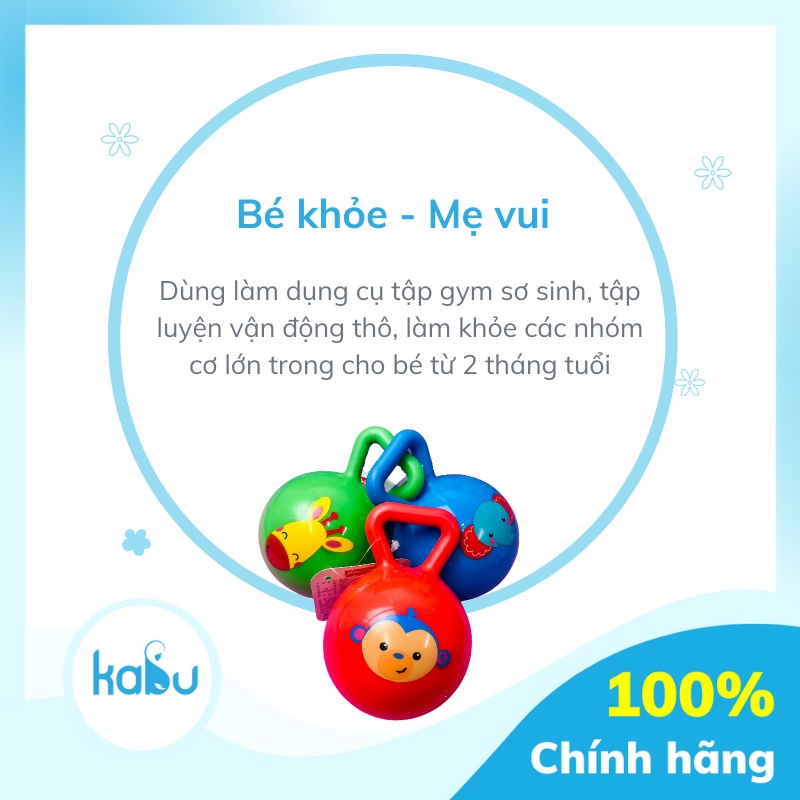 KABU - Bóng Cao Su Cho Bé Tập Cơ Tay, Bóng Cao Su Tập Gym Sơ Sinh