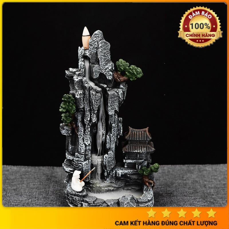 Thác khói trầm hương Non Bộ 1, Trầm hương khói ngược cao cấp - tiểu cảnh hồ cá