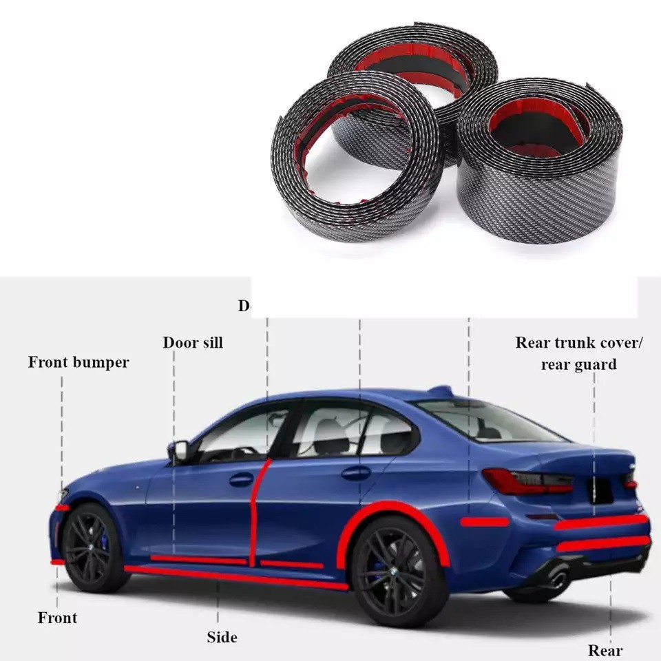 NẸP DÁN CAO SU VÂN CARBON CAO CẤP CHỐNG TRẦY XƯỚC