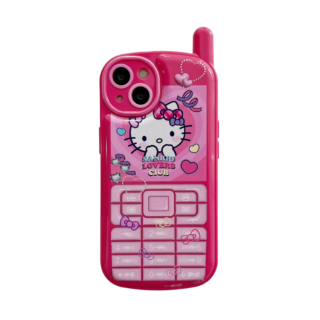Ốp Điện Thoại TPU Dẻo Họa Tiết Hoạt Hình Hello Kitty Dễ Thương Chống Trầy/ Rơi Cho iP