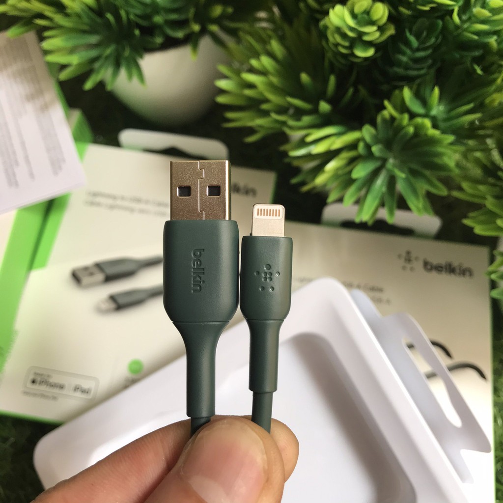 Cáp Sạc Nhanh IPHONE USB - Lightning BELKIN Chính Hãng Của Mỹ, Dài 1m, Bảo Hành 12 Tháng, Ổn Định Dòng Điện, Độ Bền Cao