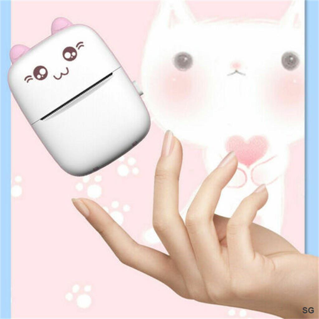 Máy In Ảnh Hoạt Hình Không Dây Mini Kết Nối Bluetooth Cho Android Ios