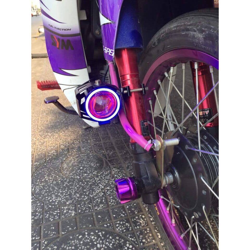 Đèn led trợ sáng U7 có lồng 12v lắp tất cả các dòng xe