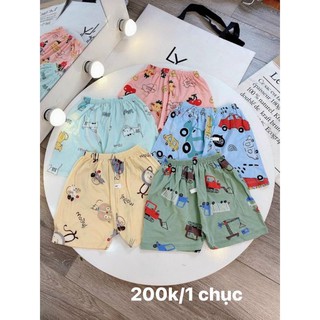 Quần đùi lanh lụa cho bé trai