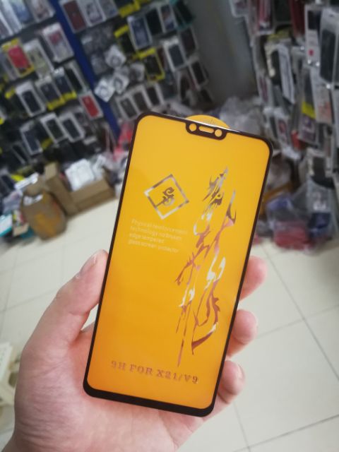 Cường lực 6D Vivo V9 Full Màn Full keo ôm màn 2.5D cao cấp ( tặng keo mép giấy lấy bụi )