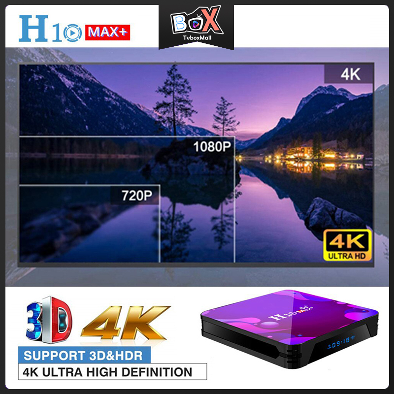 Hộp Tv TVBOXMALL H10 Max Plus 4k Hd Android 10.0 Hdmi 2.0 H3 Lõi Tứ