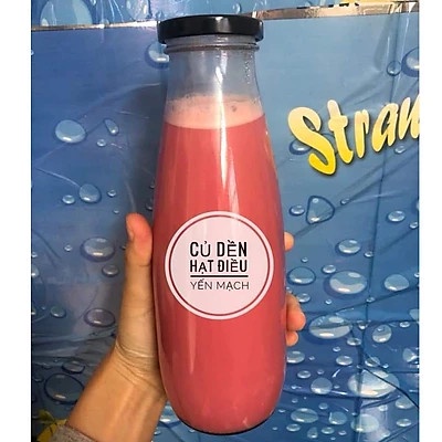 Combo 3 Lọ Thủy Tinh Nắp Thiếc 310ml Đựng Sữa Hạt, Nước Ép Trái Cây