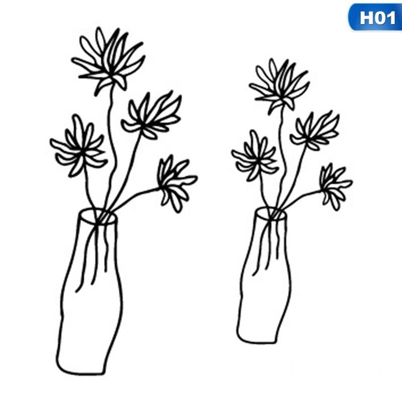 Miếng dán xăm tạm thời họa tiết đen trắng cá tính thời trang