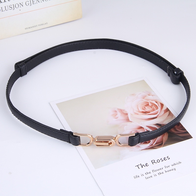 Đai váy bản nhỏ Meo shop ĐV021 1.4cm Thắt lưng váy da mặt vàng dây nhỏ Belt nịt váy đầm áo sơ mi blazer tiện lợi