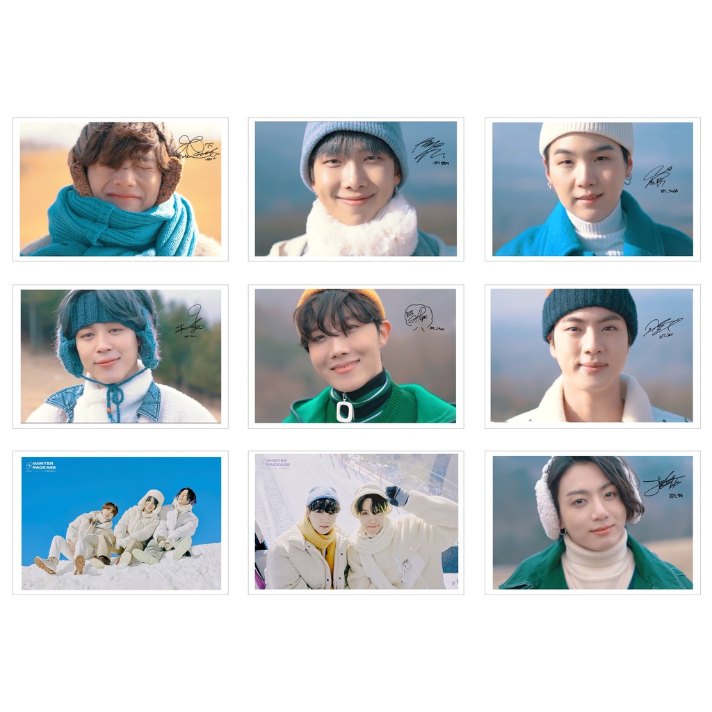 Ép lụa] Lomo Card 45 Ảnh BTS - Winter Package 2021 (có chữ kí )