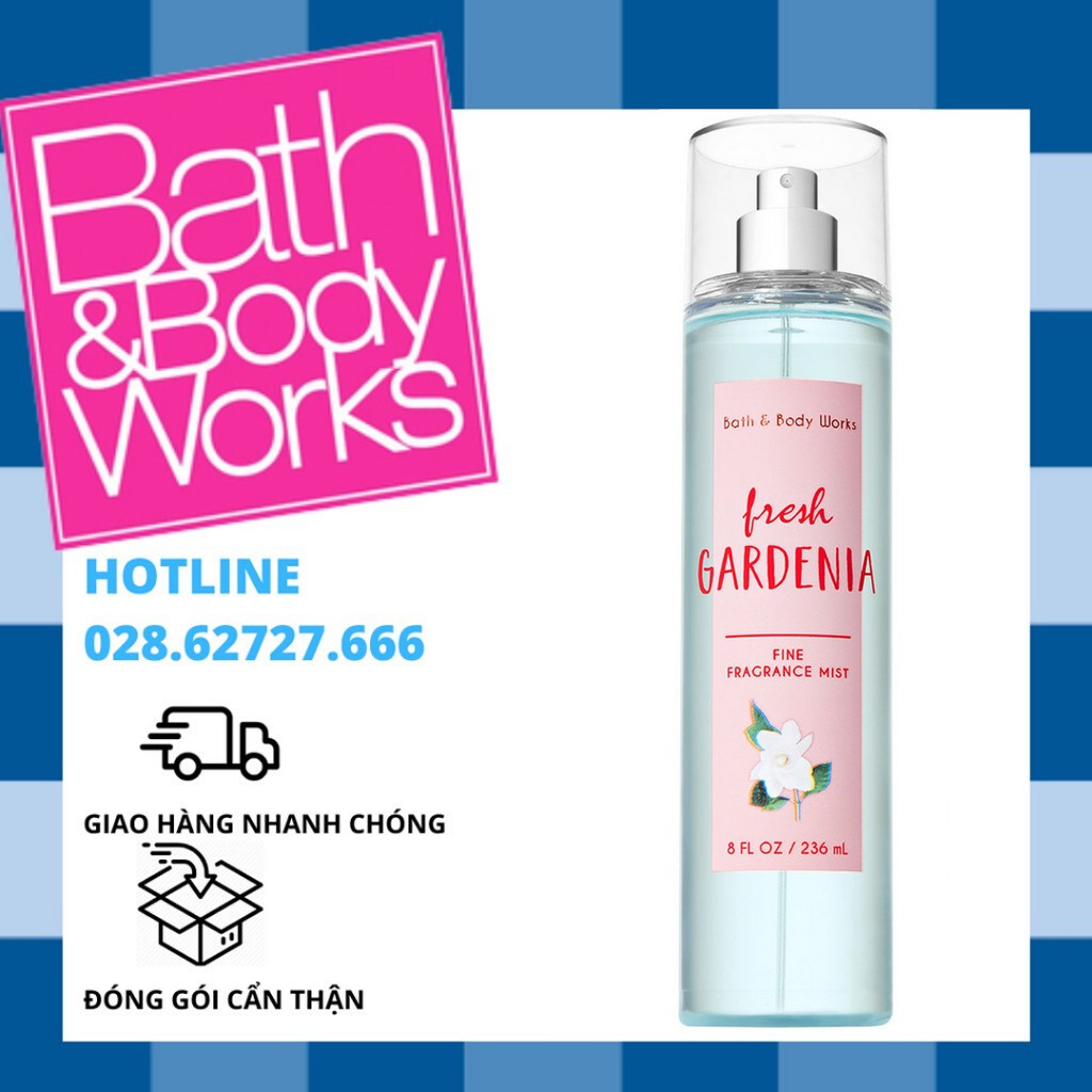 Xịt Thơm Toàn Thân  Bath And Body Works - Fresh Gardenia Body Mist (236ml)