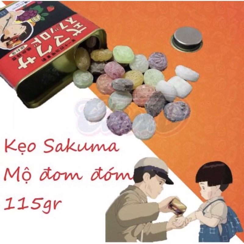 Kẹo Sakuma Phim Ngôi Mộ Đom Đóm Hộp Thiếc 115g