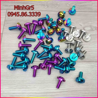 Ốc titan gr5 6ly10 6ly15 6ly20 gắn dàn áo, baga, ốp pô, hộp xích các dòng xe máy