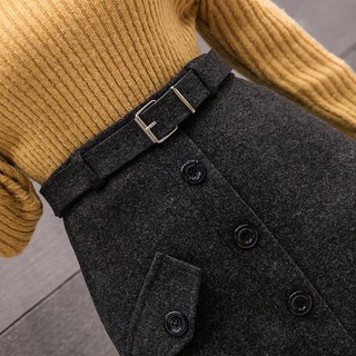 [Hàng oder 10-12 ngày] Chân váy dạ công sở (có sẵn màu đen sz L)