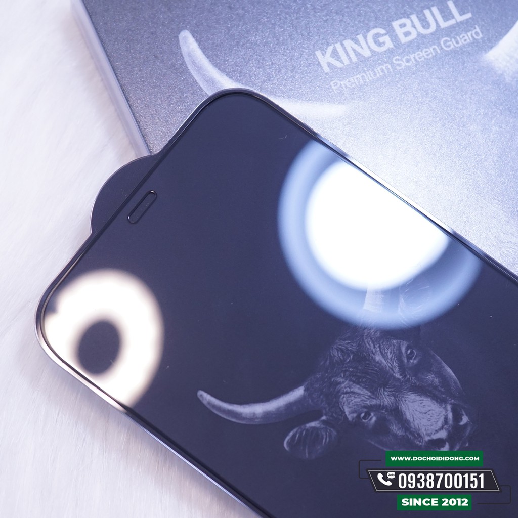 Miếng Dán Cường Lực IPhone 12 Pro Max Mini Mipow King Bull HD Dùng Ốp Chống Sốc