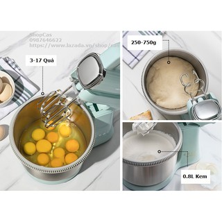 Máy đánh trứng, trộn bột, đánh kem 9 tốc độ Bear DDQ B03V1 (Bản nâng cấp của A40A1, đẹp hơn, hiệu quả hơn)