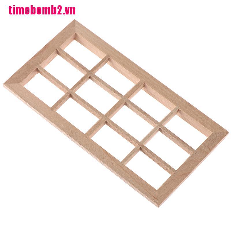 Khung Cửa Sổ Gỗ 12 Chi Tiết Tỉ Lệ 1: 12 Trang Trí Nhà Búp Bê