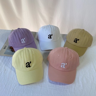 Mũ lưỡi trai mềm mại thêu chữ A cho cặp đôi