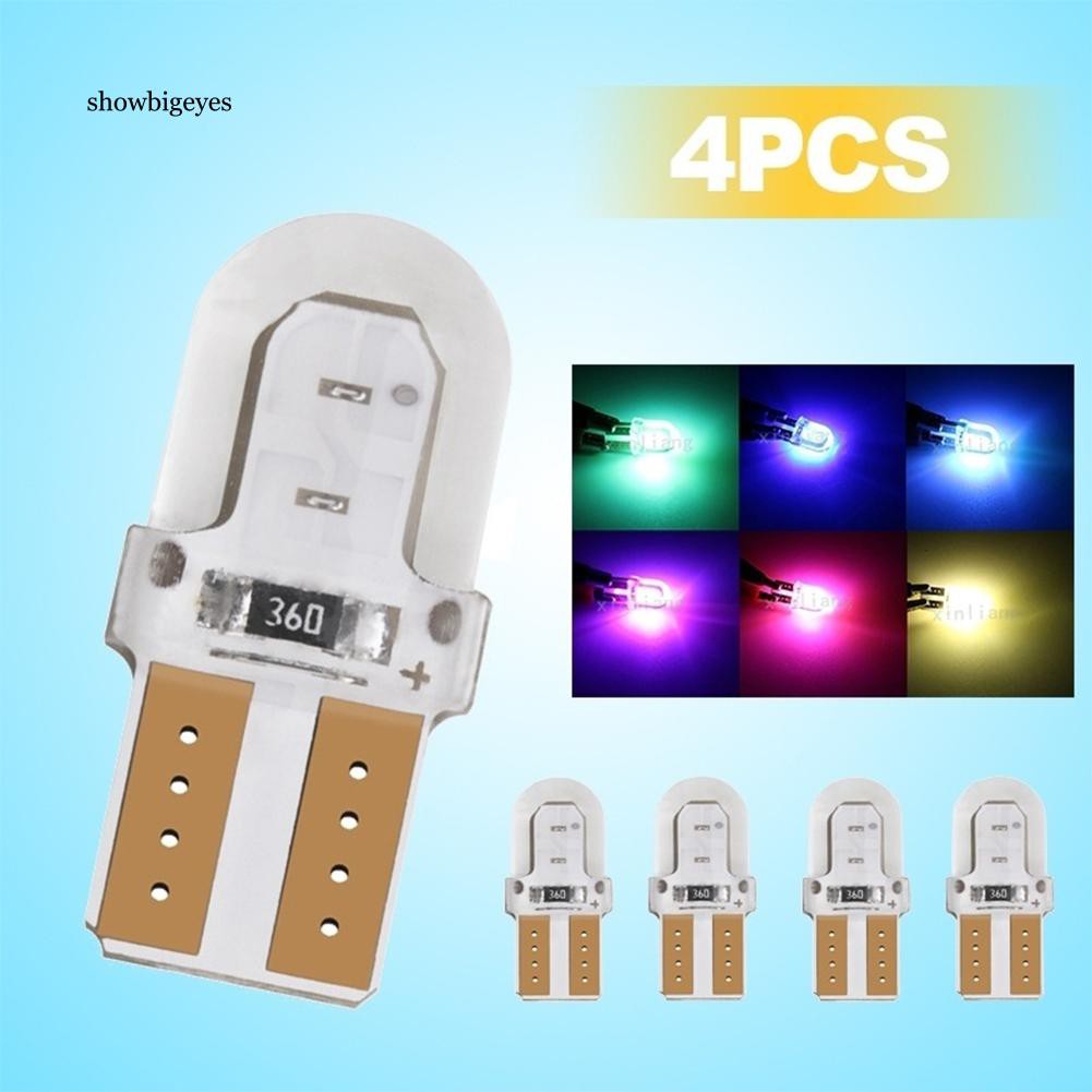 Bộ 4 đèn LED T10 W5W COB 1W 12V siêu sáng cho xe hơi