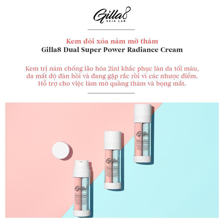 KEM DƯỠNG TRẮNG GILLA8 2IN1 DUAL SUPER POWER RADIANCE CREAM