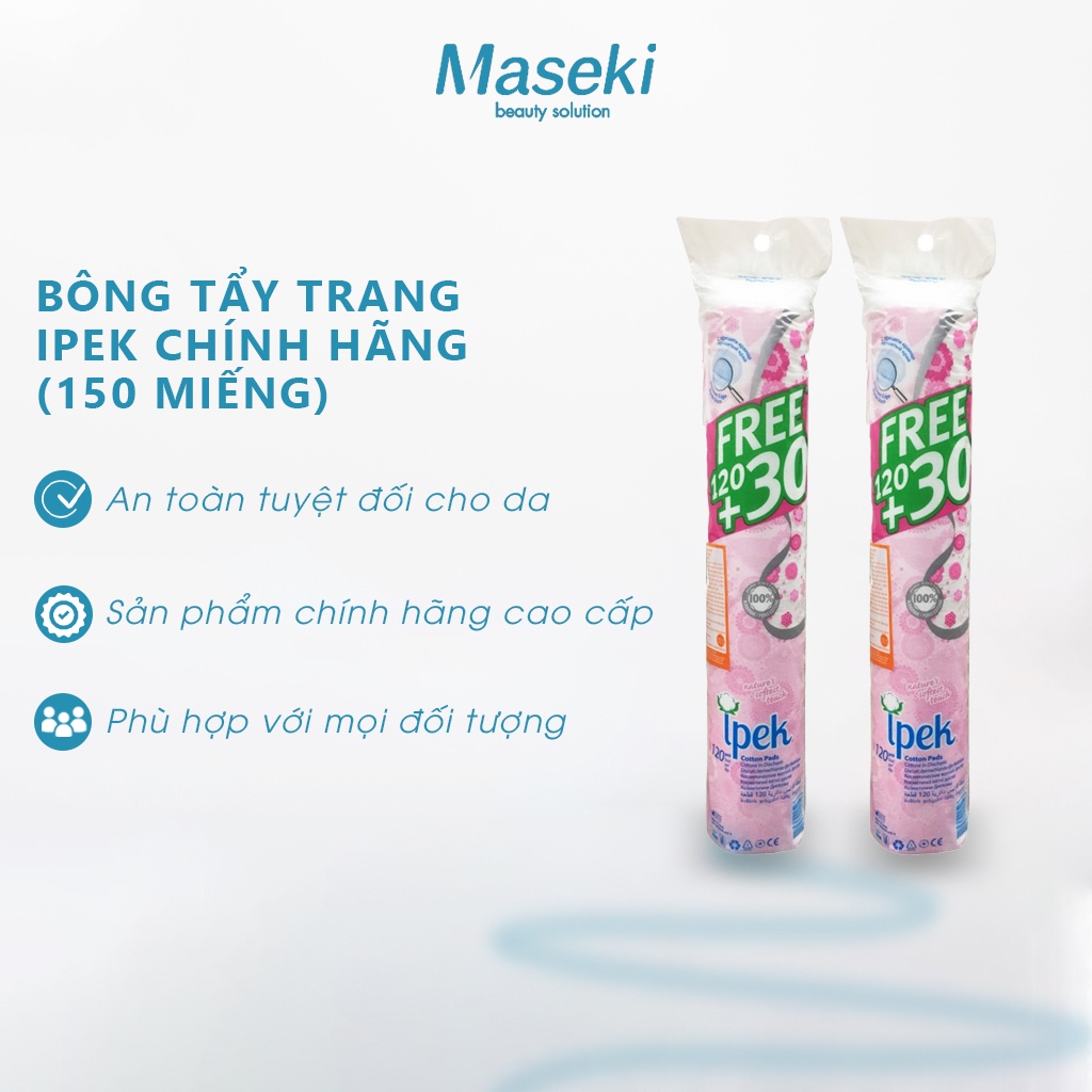 Bông tẩy trang IPEK KLASIK COTTON PADS Thổ Nhĩ Kỳ 150 miếng, hàng chất lượng tốt