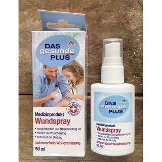 Xịt cầm máu và khử trùng vết thương cho bé yêu và cả gia đình Das gesunde plus Medizinprodukt wundspray