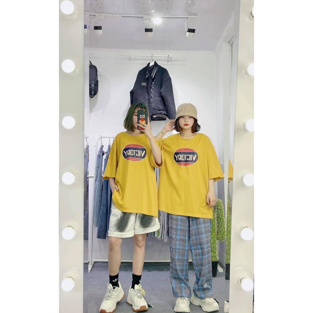 Áo phông nam nữ unisex In VIC GIÁ RẺ SIÊU SỐC tay lỡ - chất cotton mềm mịn