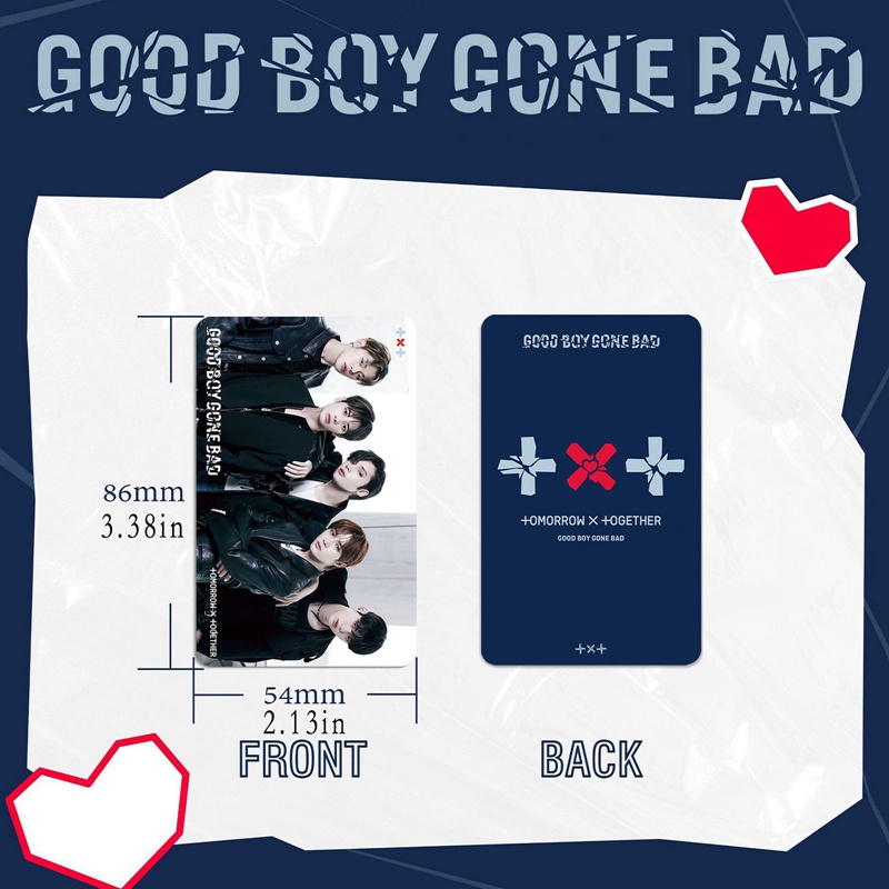 Bộ 8 Thẻ Hình Nhóm Nhạc Kpop TXT Good Boy Gone Bad