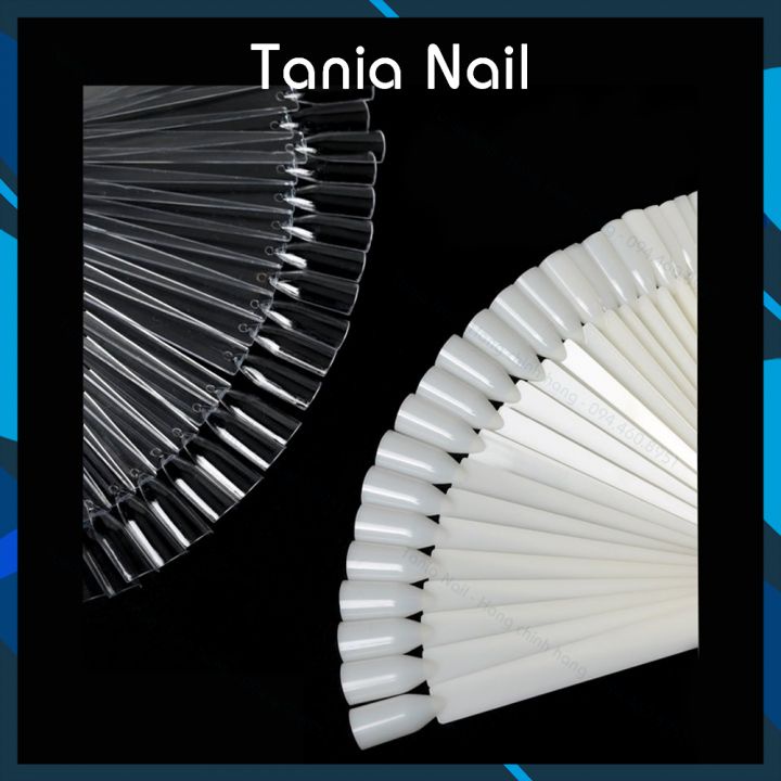 Móng que tập sơn Tập Vẽ Móng Tròn Vuông Nhọn  Trong Đục