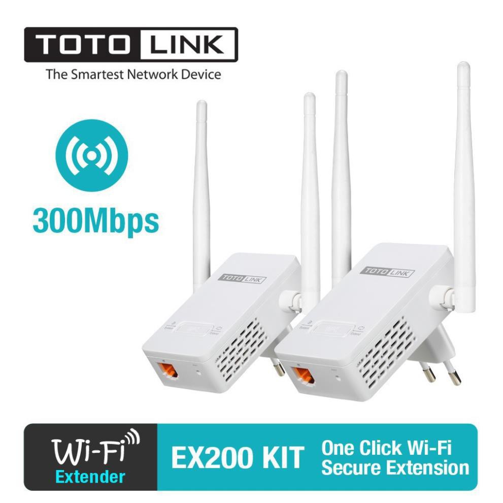 Bộ kích sóng wifi Totolink EX200 - Màu trắng - Thiết bị kích sóng wifi - Chính hãng - Bảo hành 36 tháng