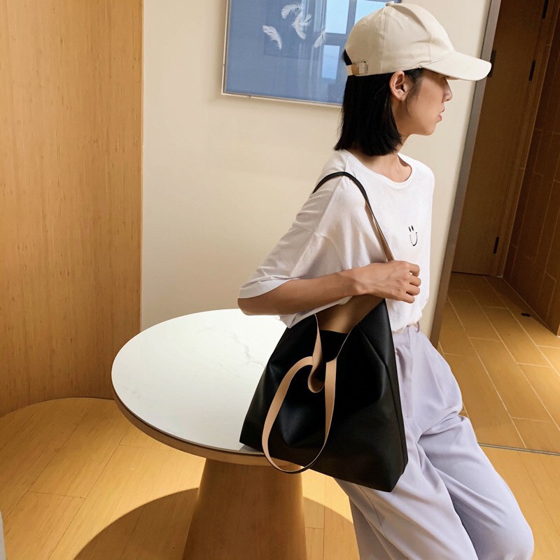Túi Đeo Vai Kiểu Tote Da Pu Mềm Phong Cách Hàn Quốc Thời Trang 2020 có sẵn