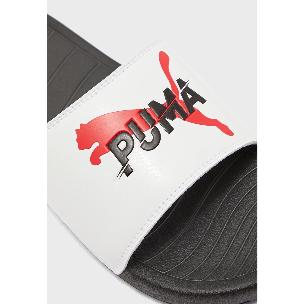 Dép Puma Pop Cat 2.0 Black White  Chính Hãng Dép Quai Ngang Puma Pop Cat Màu Trắng Đen Đỏ [374778 01] Simple Sneaker