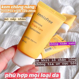 [MINI SIZE] Kem Chống Nắng Innisfree Triple Care Mini 20ml