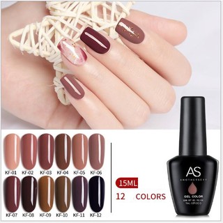 Sơn gel AS lẻ màu nâu chocolate set 12 mã KF