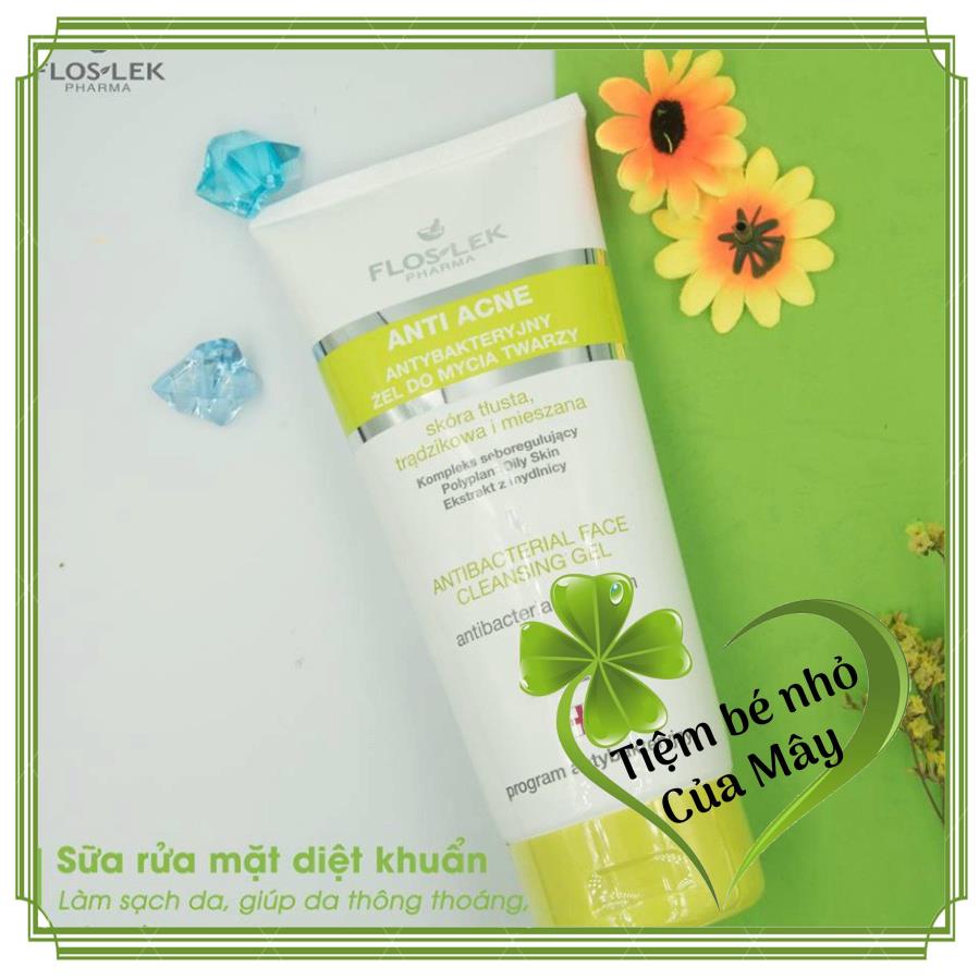 Floslek Sữa Rửa Mặt Dạng Gel Cho Da Nhờn Mụn Anti Acne Bacterial Face Cleansing Gel 125ml | BigBuy360 - bigbuy360.vn