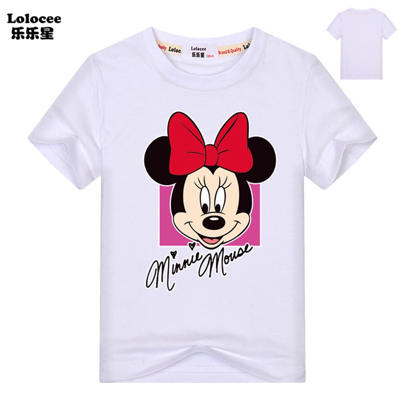 Áo thun trẻ em💖Áo cotton mát mịn họa tiết Chuột Minnie siêu kute dễ thương cho bé gái - SSSHOP