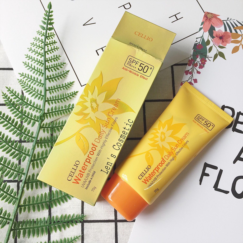 Kem chống nắng Cellio Waterproof Daily Sun Cream SPF 50 PA+++, dành cho mọi loại da