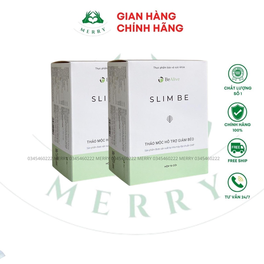 Giảm Cân SLIM BE (COMBO 2 HỘP) của BEALIVE Chính Hãng MERRY STORE Slimbe Giúp Giảm 3-7 Kg Sau 30 Ngày