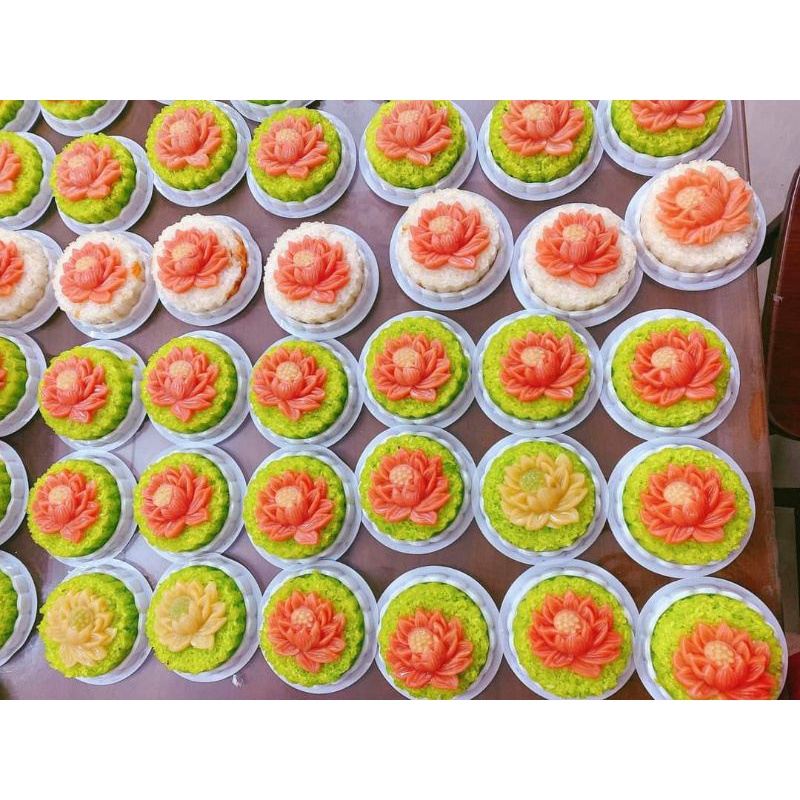 Khuôn silicon Hoa sen cạn bông 9cm làm hoa đậu bánh trung thu