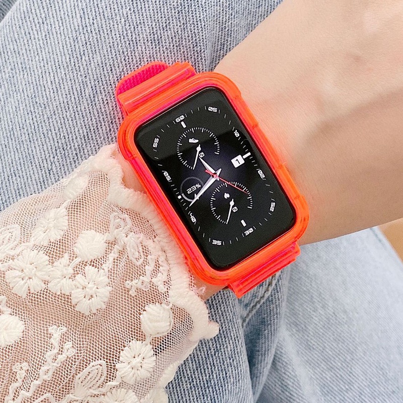 Dây Đeo Silicone Trong Suốt Cho Đồng Hồ Thông Minh Huawei Band 2 6 7 6Pro Honor Band 6