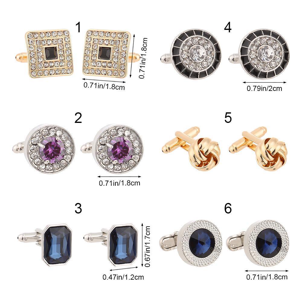 ROSE Khuy Măng Sét Cài Áo Sơ Mi Hình Vương Miện Sang Trọng Cho Nam