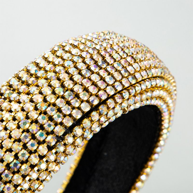 Băng Đô Đệm Xốp Đính Đá Nhiều Màu Sắc Phong Cách Baroque