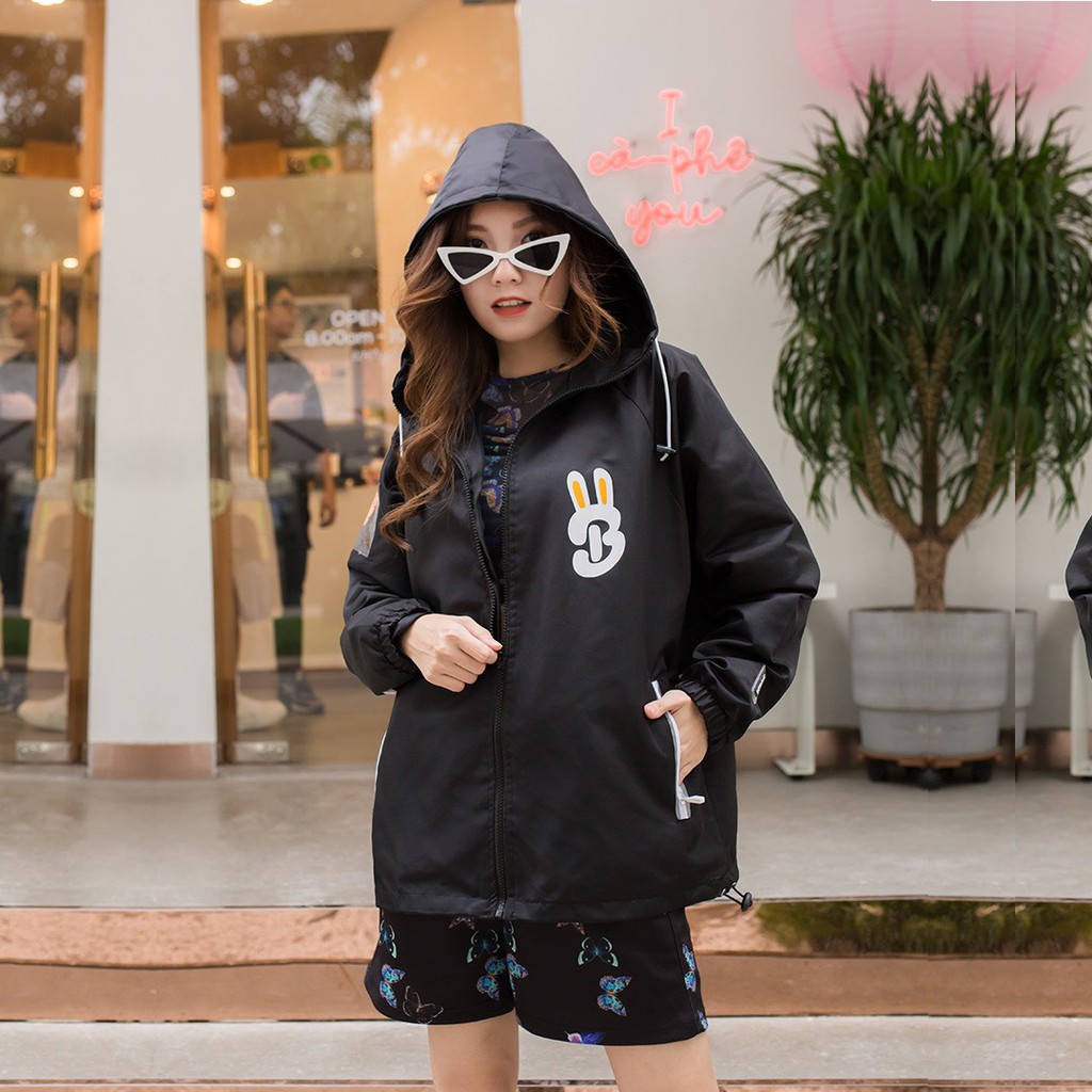 Áo khoác Bernice Carrot Đen Phản Quang