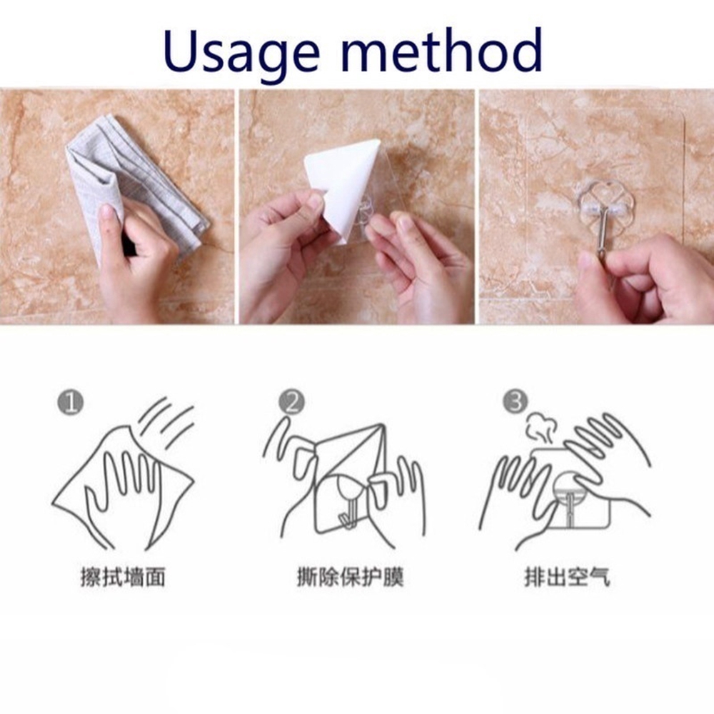 Set 1/5/10 móc treo đồ dán tường tiện lợi