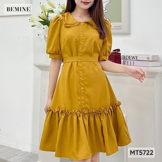 Đầm cổ bèo eo thắt nơ BEMINE MT5722