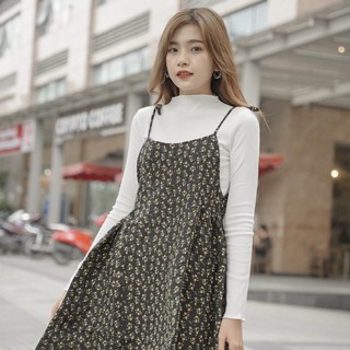 Đầm yếm form rộng cột nơ ngay vai Sachi dress